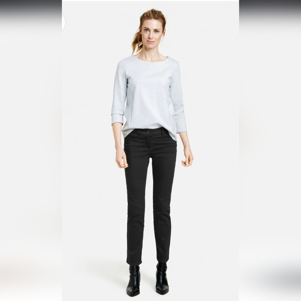 Gerry Weber Organic Cotton Charcoal Black Straight Leg Jeans